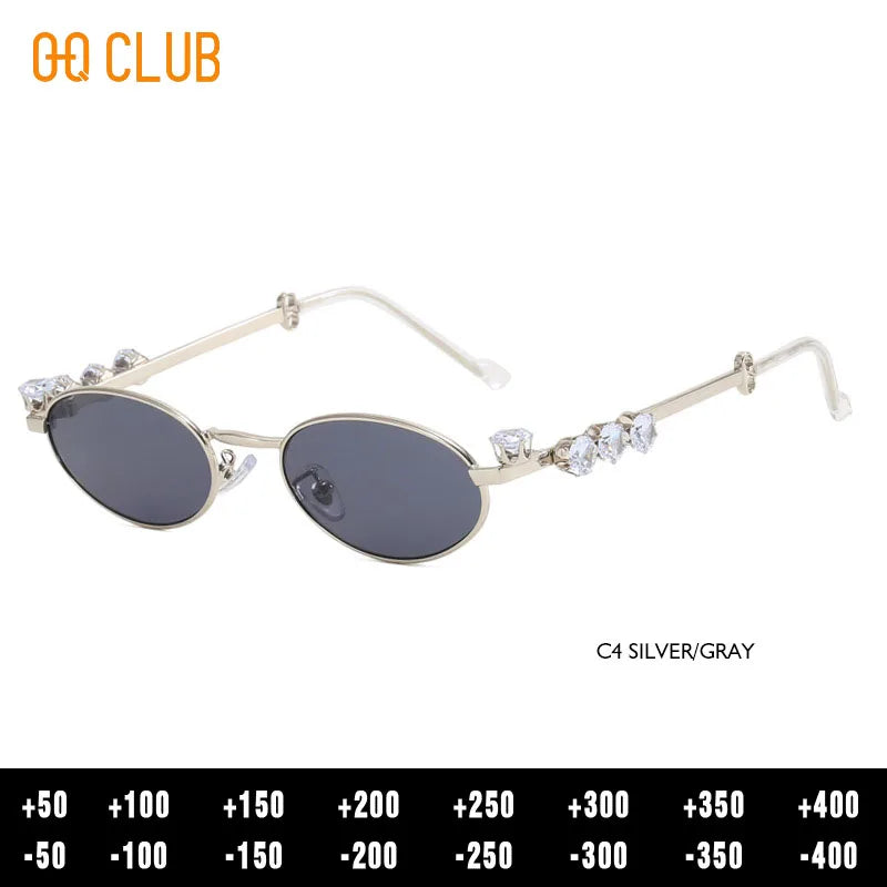 O-Q CLUB Rhinestone Glasses
