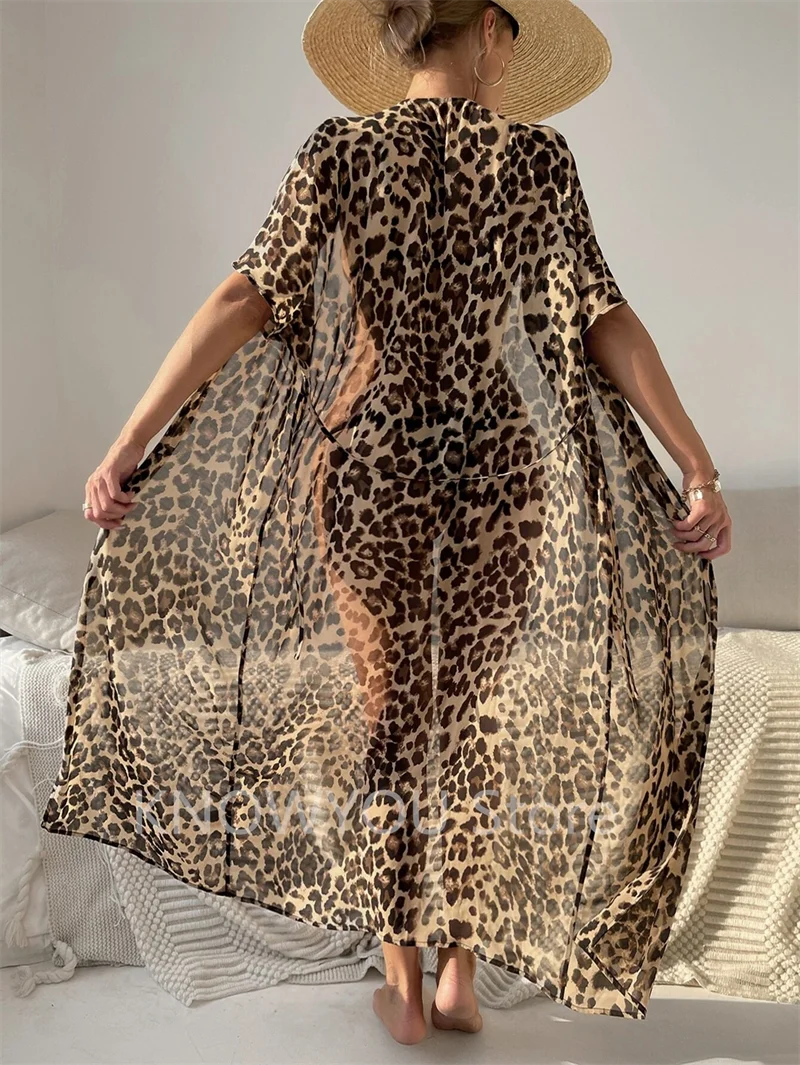 Leopard Chiffon Cover Up