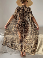 Leopard Chiffon Cover Up