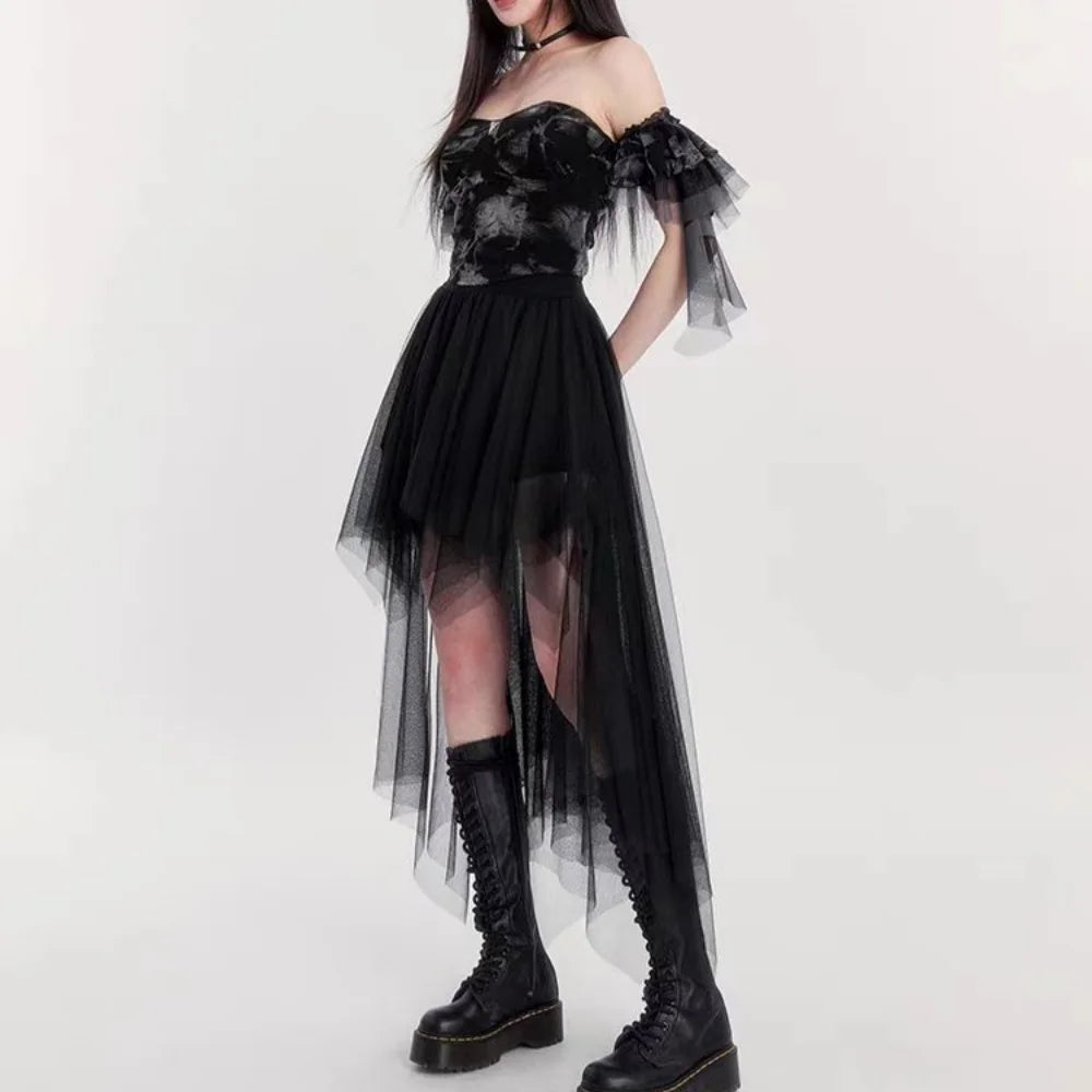 Irregular Mesh Skirt