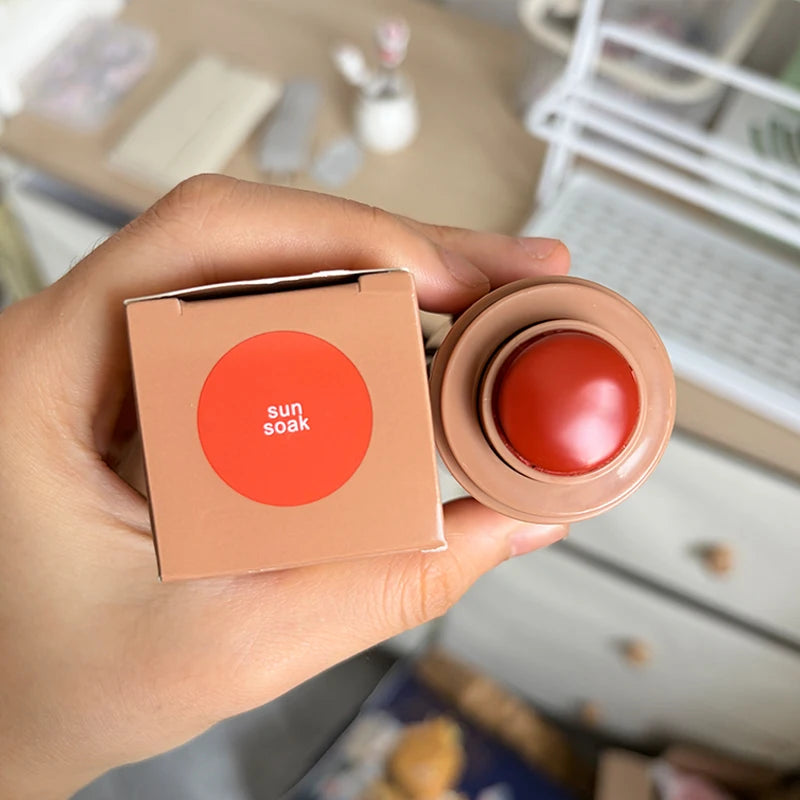 ROD Makeup Set Lip Balm Smoothing Lip Gloss Moisturizer Cheek Hydrating Skin Care Products Natural Rouge Blush Stick Storage Bag
