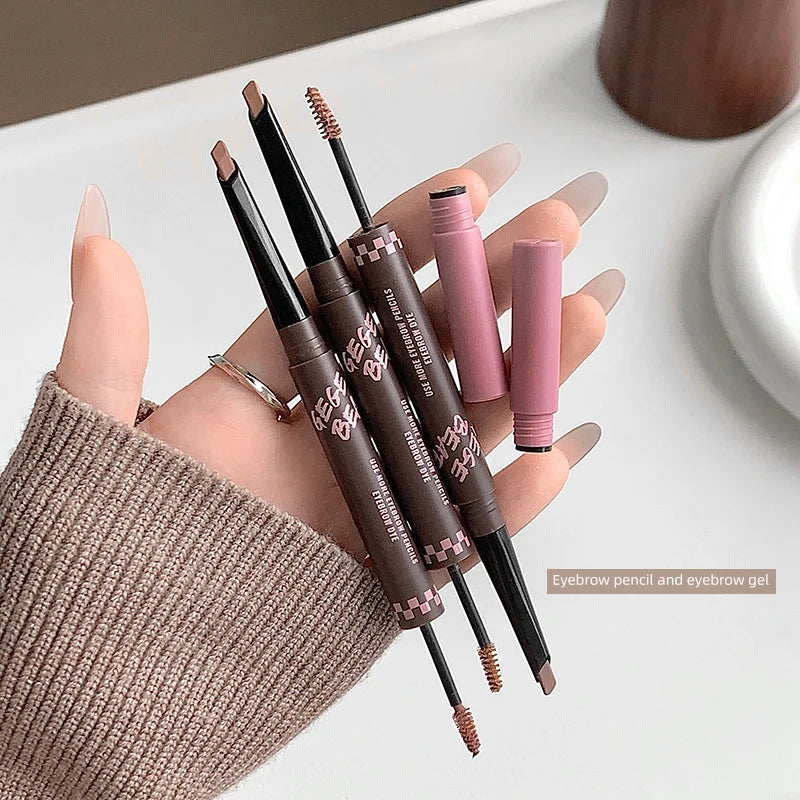 2-in-1 Dual-Ended Eyebrow Pencil & Tinting Mascara - Waterproof, Long-Lasting, Smudge-Proof, Natural Finish Eyebrow Makeup