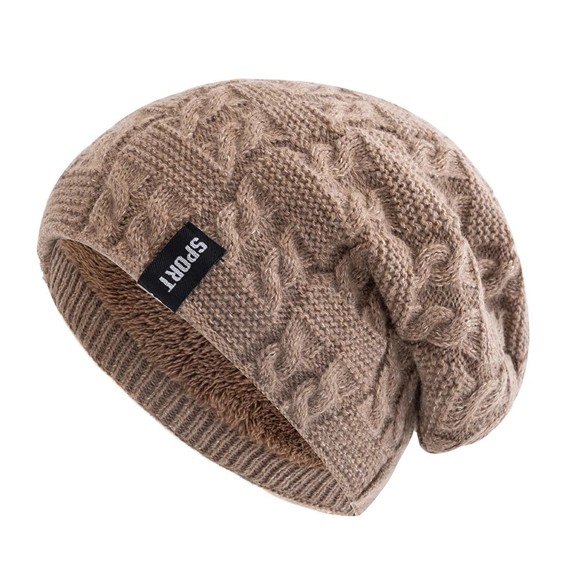 Cable Knit Slouchy Beanie