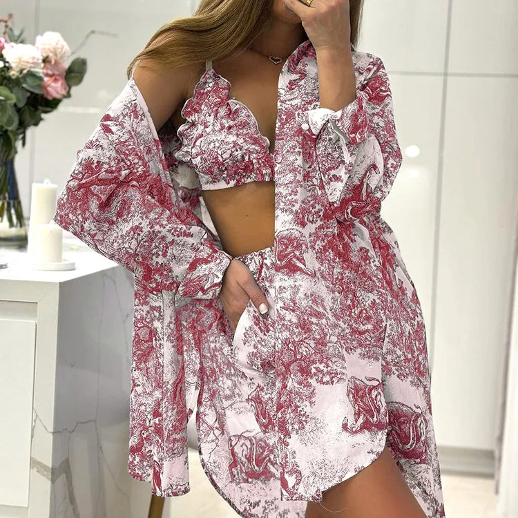 Shirt with Suspender Shorts Set