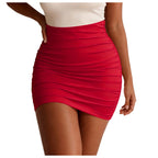 Summer Short Elastic Pleated Skirt