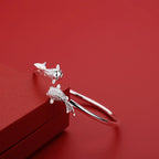 999 Sterling Silver Adjustable Goldfish Bracelet