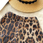 Leopard Sequin Shorts