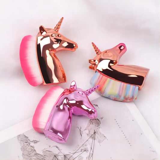 Unicorn Nail Dust Brush Colorful Remove Manicure Dust Brush Accessories，Makeup Powder Brush，Beauty Make Up Tools Accessories
