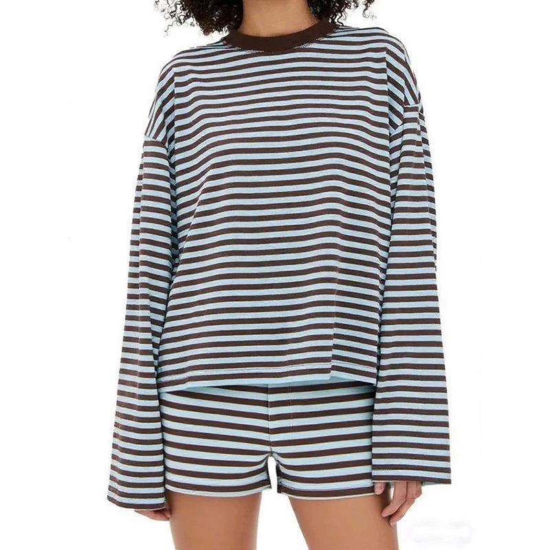 Striped 2 Piece Lounge Set