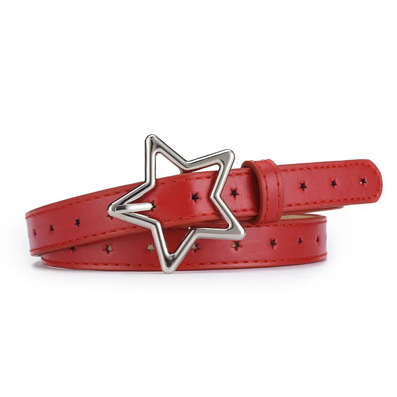 Kids Adjustable Metal Snap PU Leather Belt