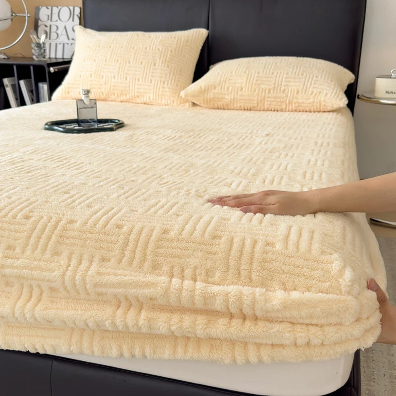 Embossed Plush Fitted Sheet