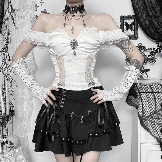 Rivet Corn Bandage Mini Skirt
