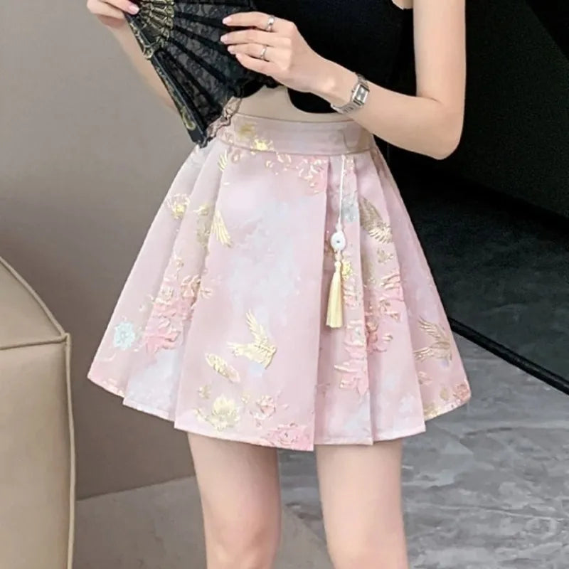 High Waist Horse Face Skirt