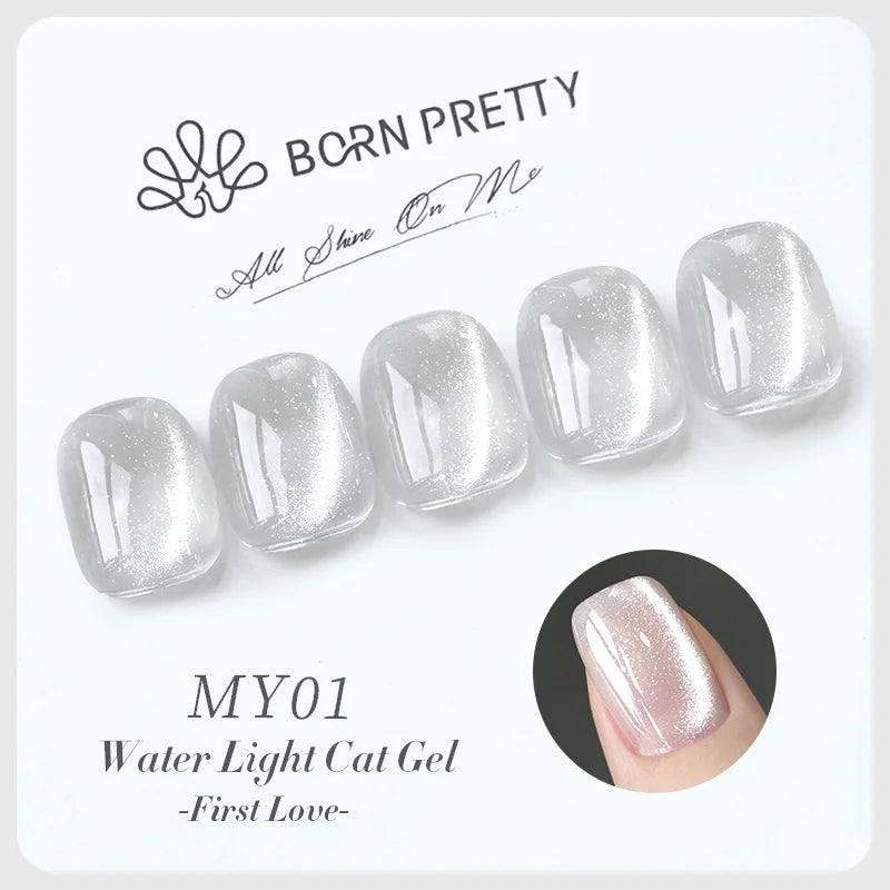 BORN PRETTY 10ml Water Light Cat Magnetic Gel Nail Polish Shining Super Sliver-light Holographics Soak Off UV Gel Varnish