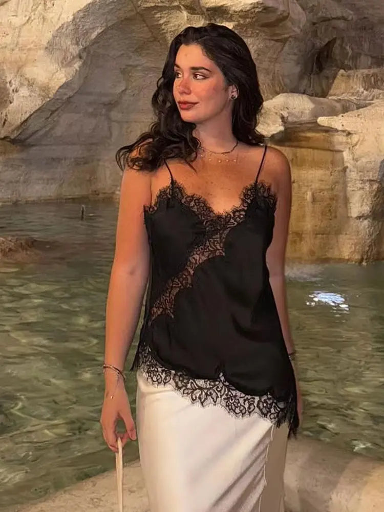 HH Lace Spliced Suspender Top