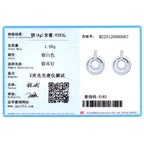 925 Sterling Silver Fashion Round Clear CZ Stud Earrings