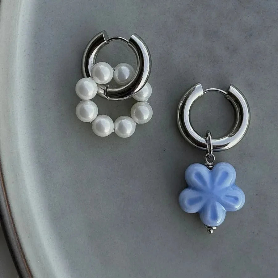 Geometric Irregular Stereo Heart-Shaped Earrings