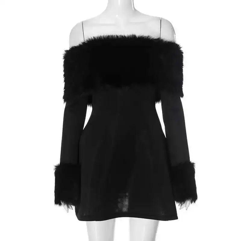 Avrilyaan Off Shoulder Backless A-line Dress
