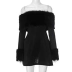 Avrilyaan Off Shoulder Backless A-line Dress
