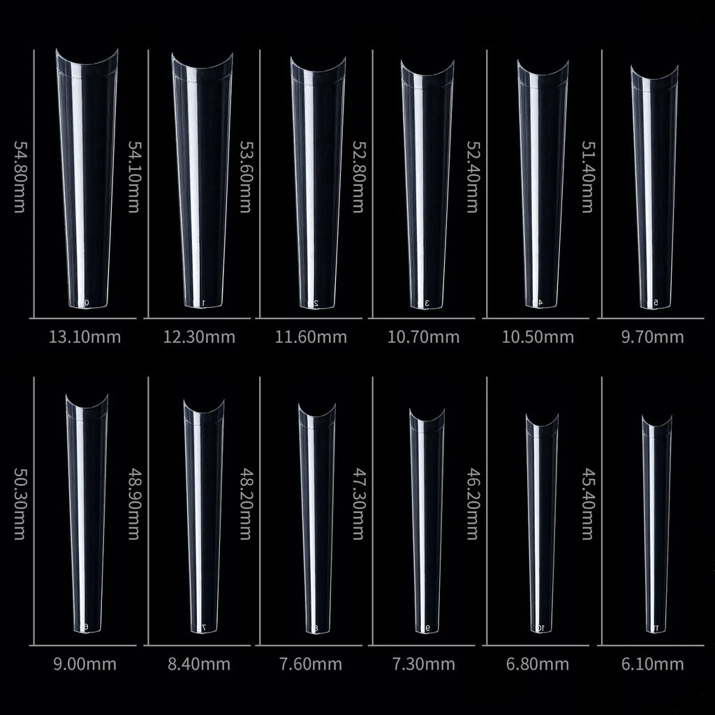 3XL Tapered Square Clear Full Cover Nail Tip 120PC Press On Nails False Artificial Tip  XXXL Extra Long Square Straight Nail Tip