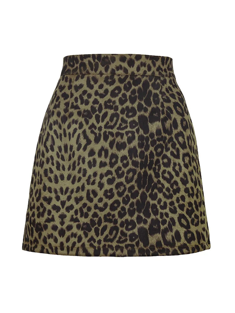 MiuKoMiYa A Line Suede Mini Skirt