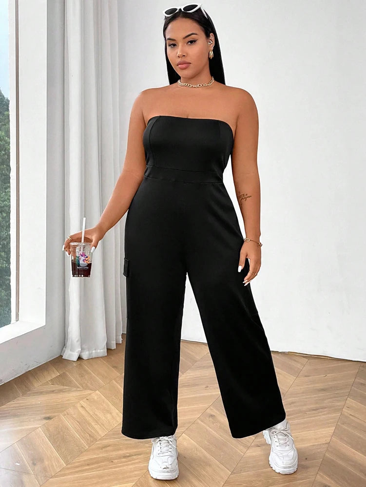 Plunge Sleeveless Jumpsuit