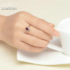 925 Sterling Silver Ring Garnet Gemstones Ring