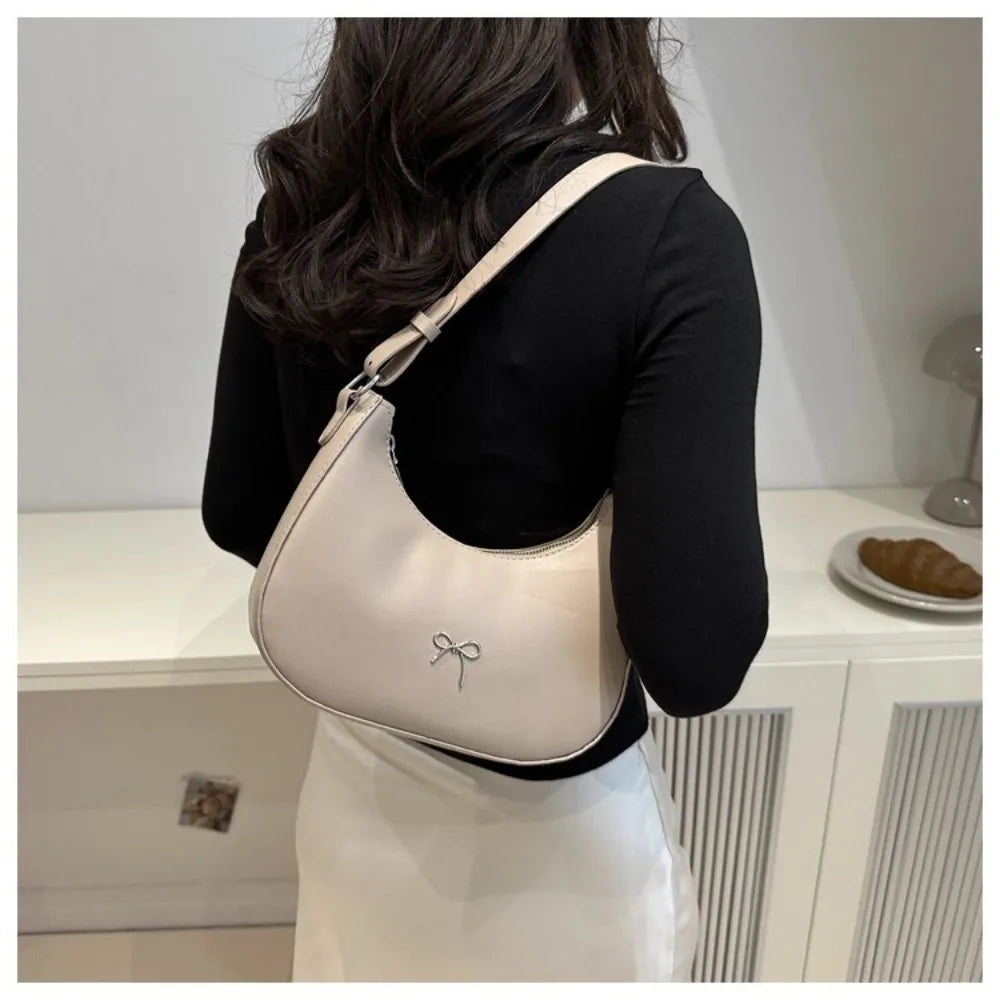 Bowknot PU Leather Handbag