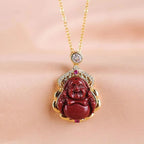Natural 925 Silver Inlaid Purple Gold Sand Rose Pendant