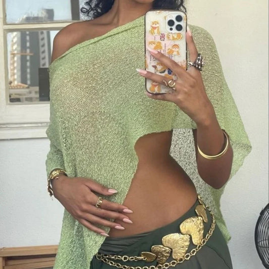 Sheer Poncho Top
