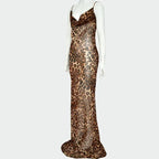 Leopard Sheer Beach Dress