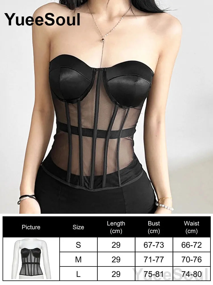 Strapless Corset Bustier Top
