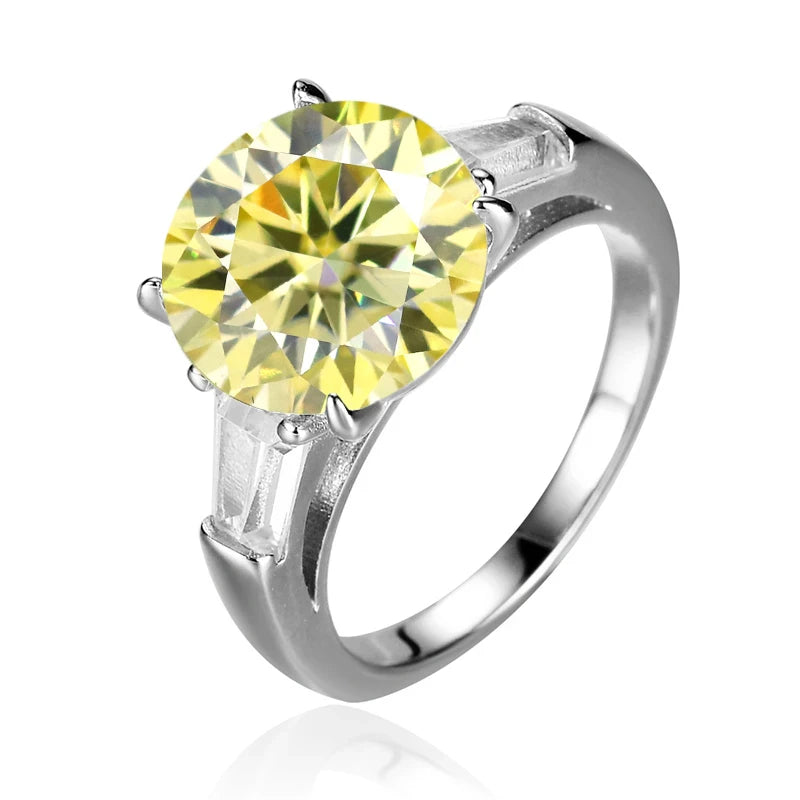 Round 5 Carat Moissanite Diamond Ring