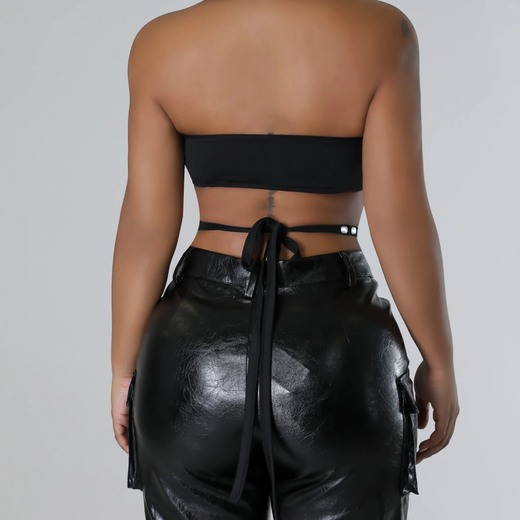 Crystal Embellished Choker Bustier