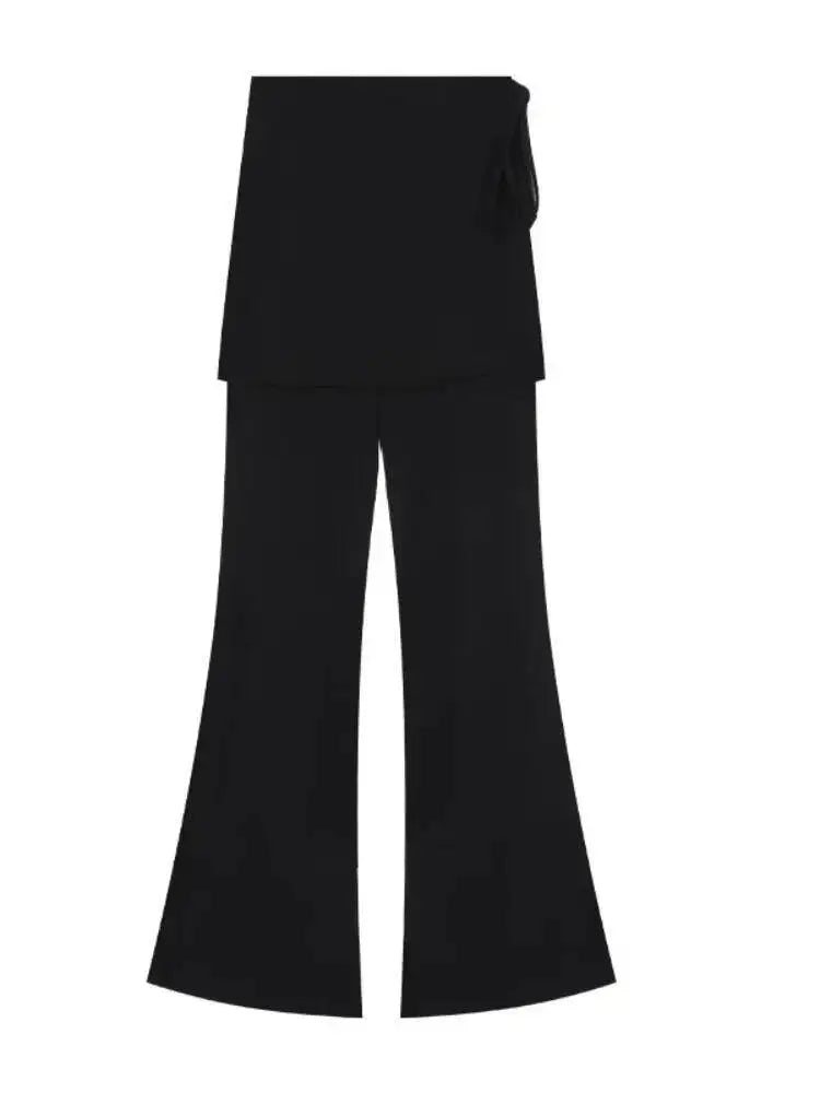 Black High Waist Flared Pants