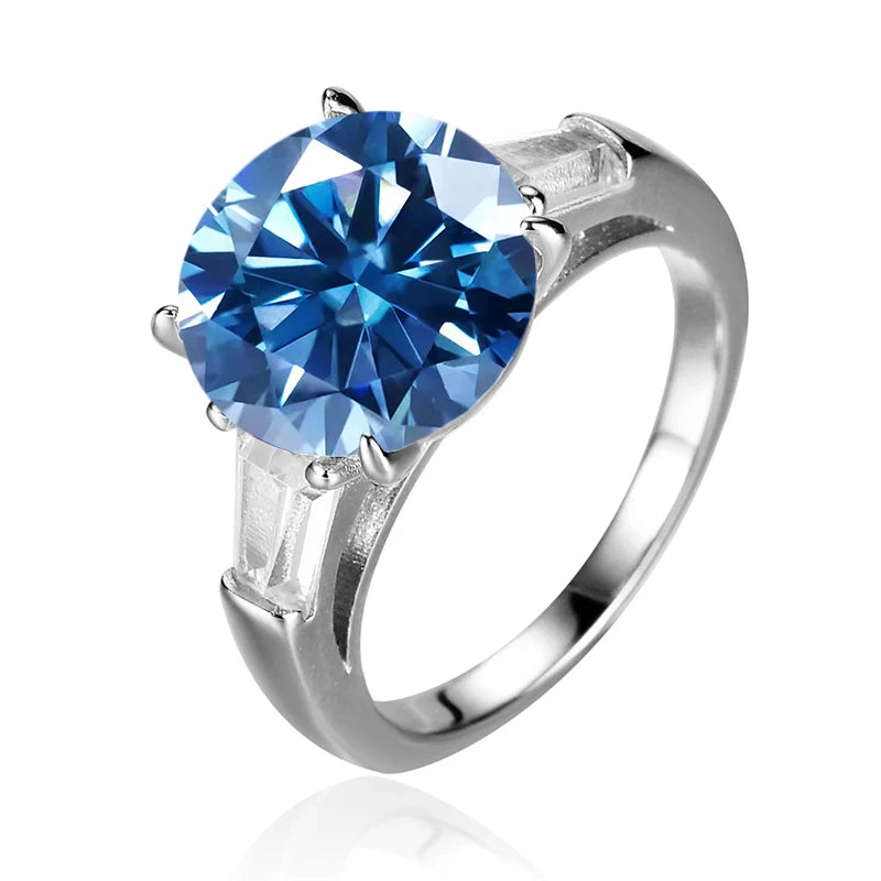 Round 5 Carat Moissanite Diamond Ring