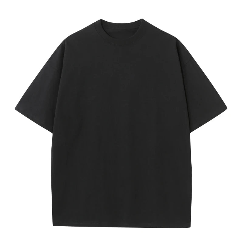 Solid Color Crewneck Short-sleeve Shirt