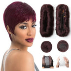 28pcs/Lot Human Hair Extensions Indian Raw Human Hair Bundles with Closures 1B 99J 30 4 Colored Bundles