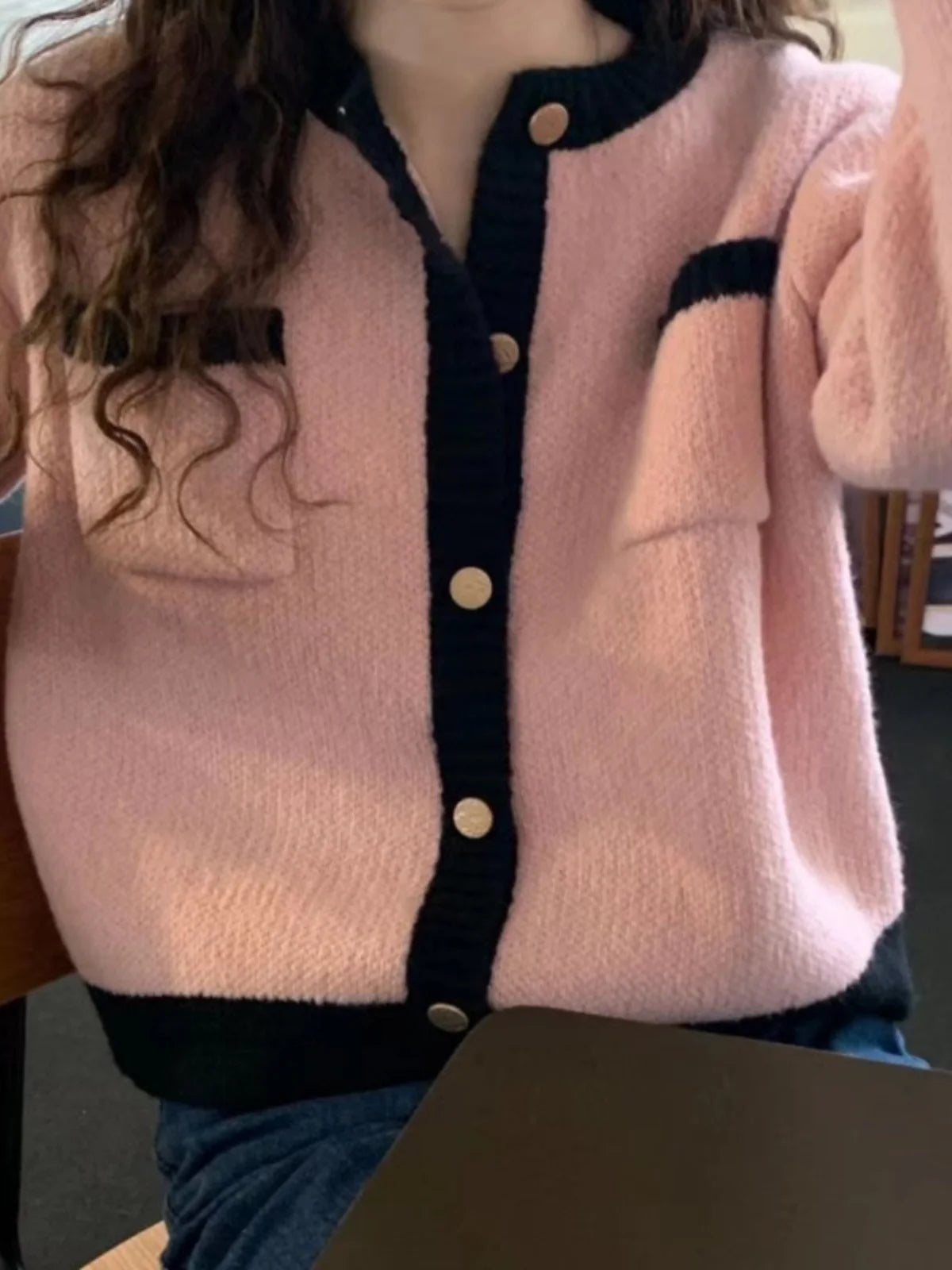 Knitted Open Cardigan