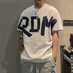 Solid Color Letter Printed Tee