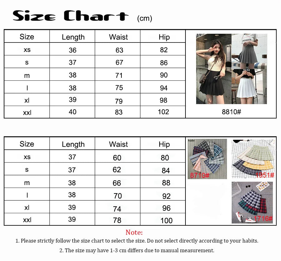 Pleated Plaid Skirt