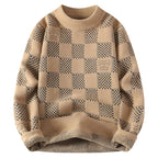 Checkered Knitted Sweater