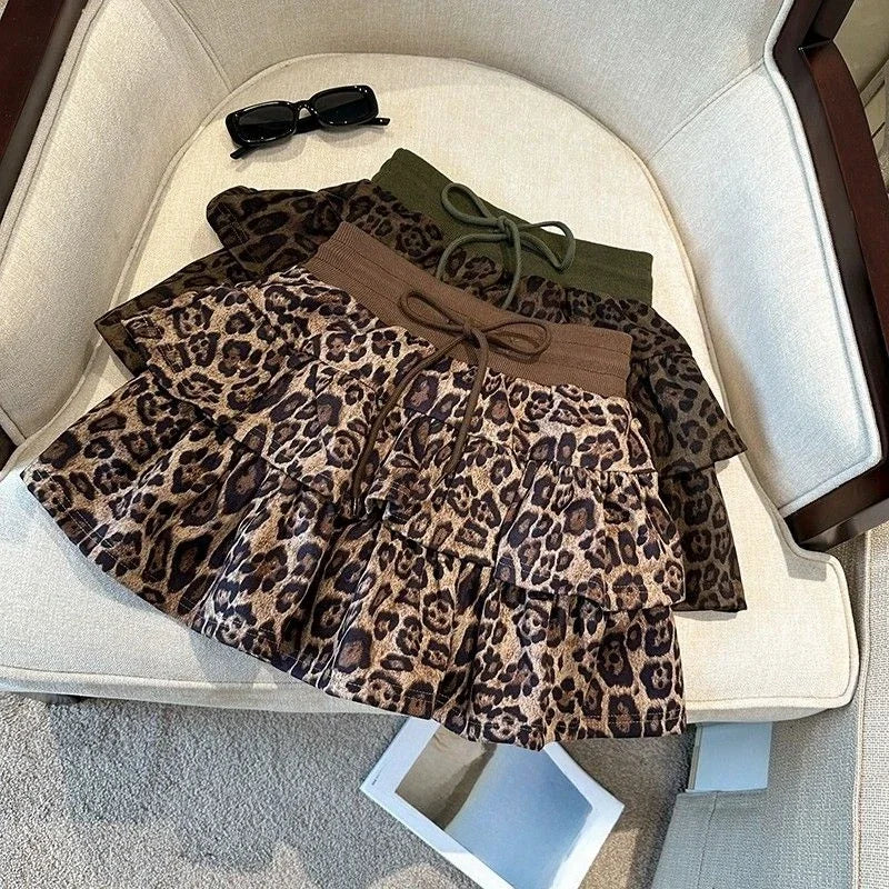 Leopard-Print Cake Skirt
