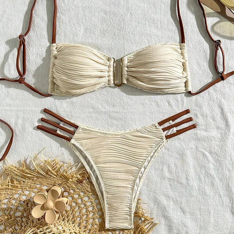Ruched Bandeau Bikini