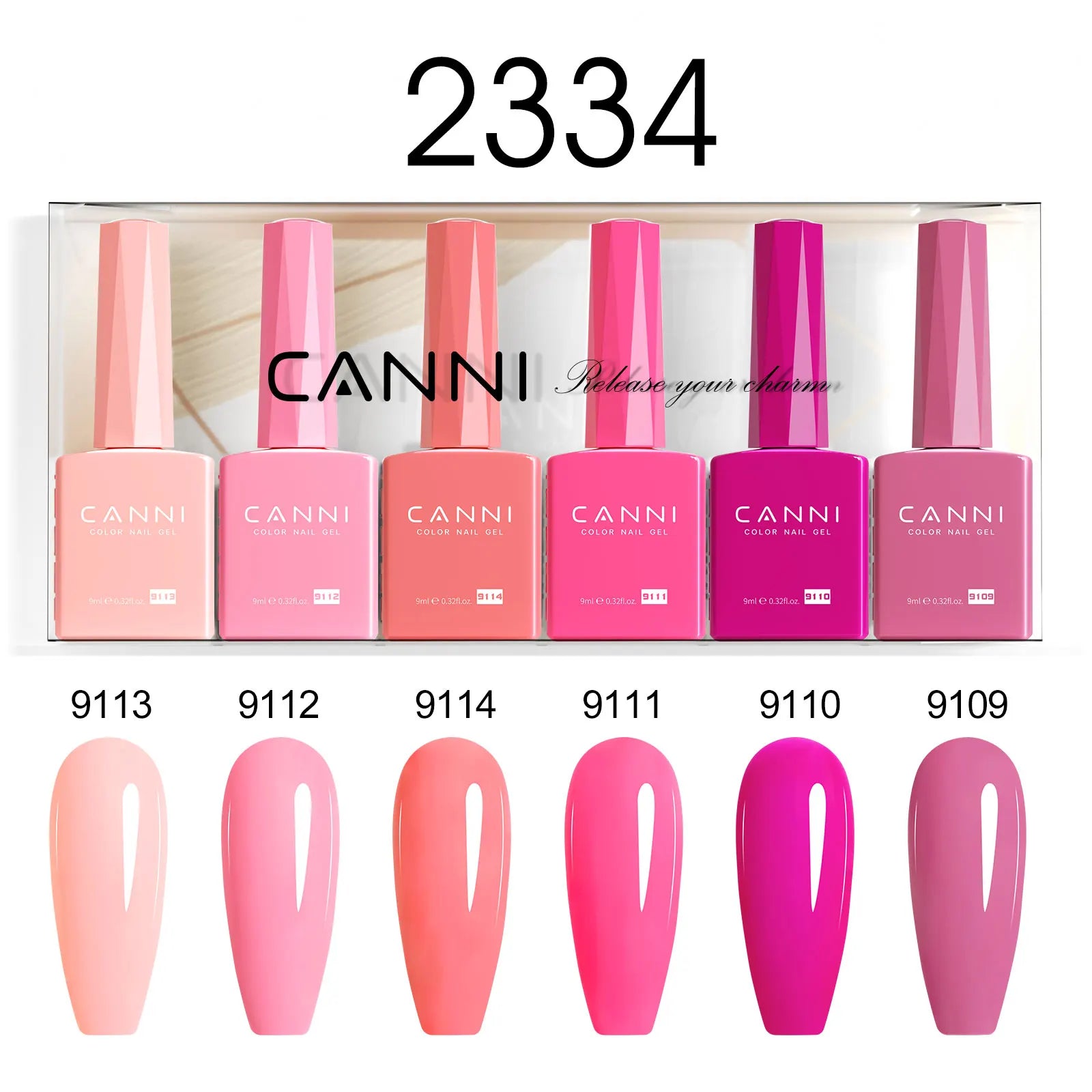 CANNI Nail Gel Polish Set Upgraded HEMA FREE Summer Nails Smooth Texture Ultra Gloss Top Coat Pigmented Gel Soak off UV LED Gel