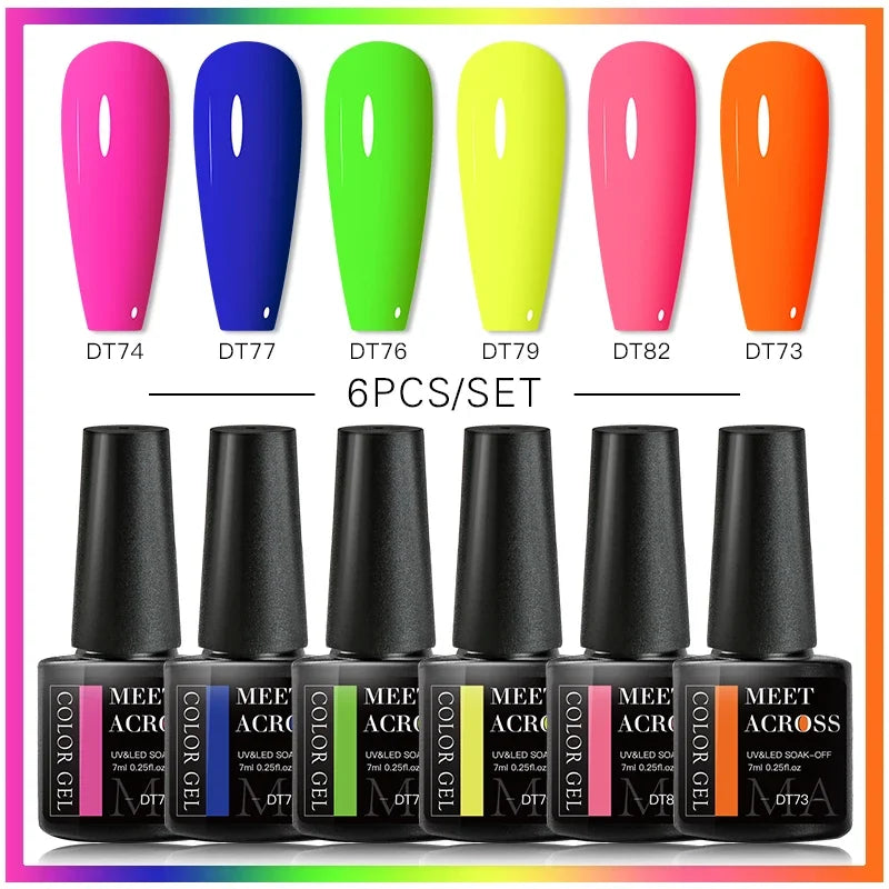 6Pcs Gel Nail Polish Set