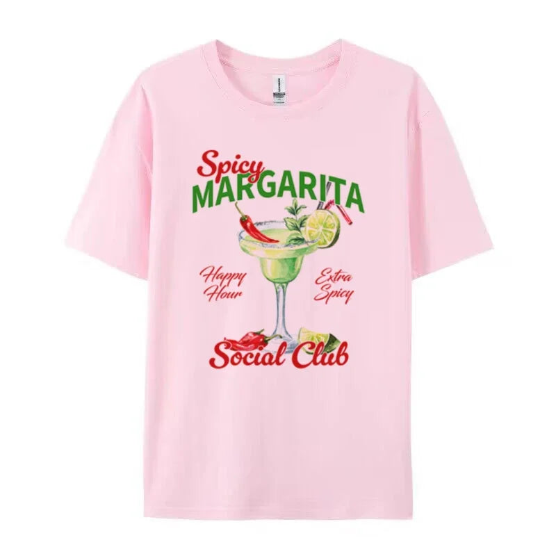 Spicy Margarita Retro Cocktail Graphic Tee
