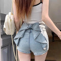 Bow Denim Shorts