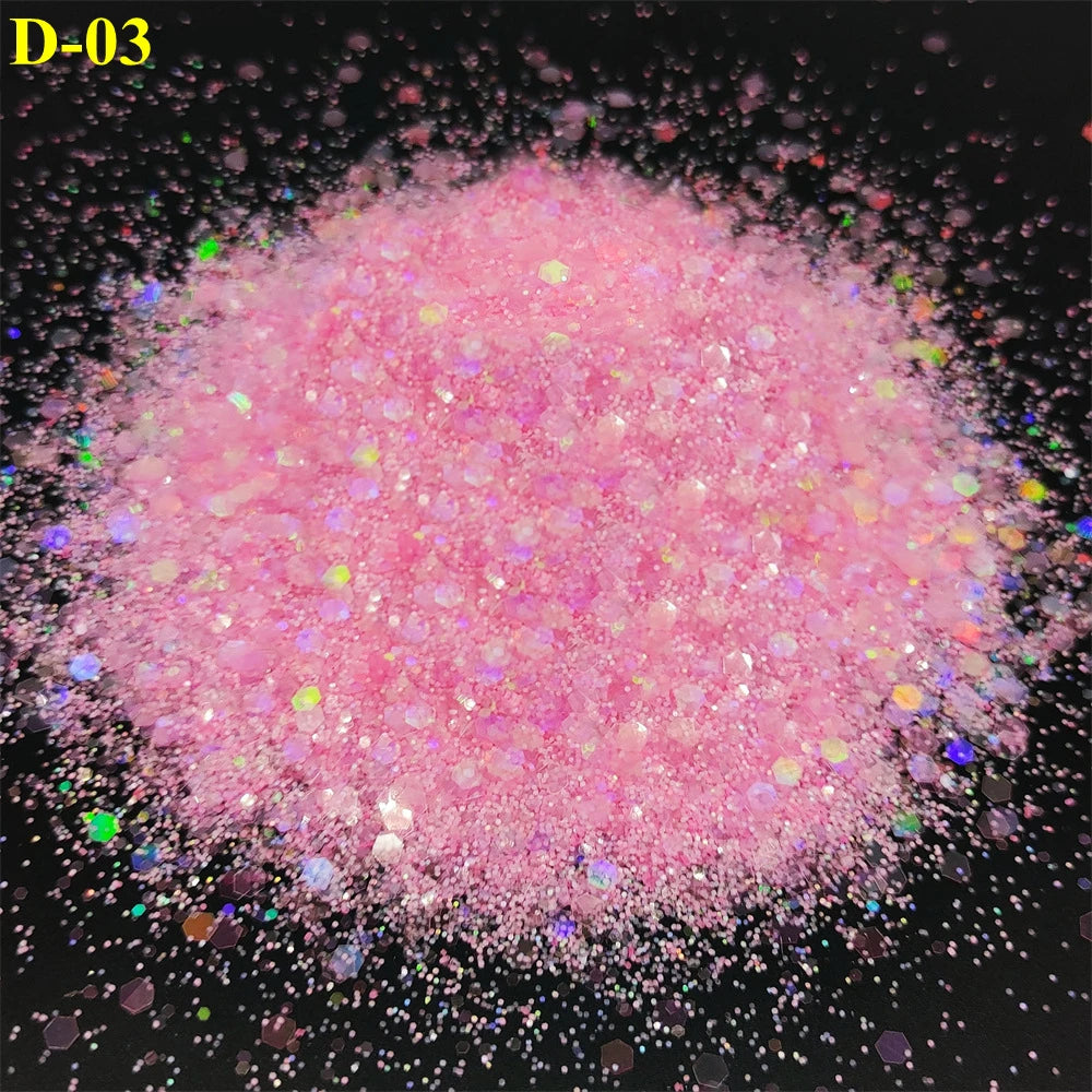 1KG Wholesale Mixed Size Holographic Nails Sequins Manicure Glitter Flakes Paillettes Nail Art Decorations Body/Face Glitter