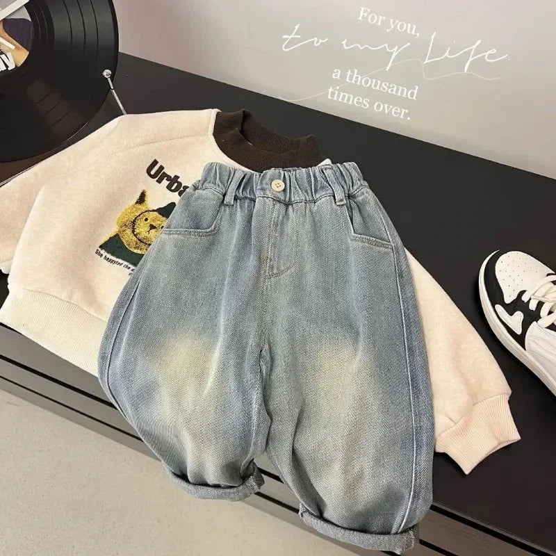 Simple Loose Casual Straight Tube Pants